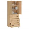 vidaXL Highboard sonoma eik 69,5x34x180 cm konstruert tre