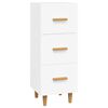 vidaXL Skjenk hvit 34,5x34x90 cm konstruert tre