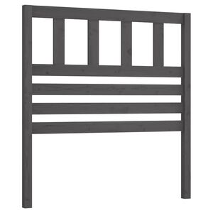 vidaXL Sengegavl gr&aring; 81x4x100 cm heltre furu