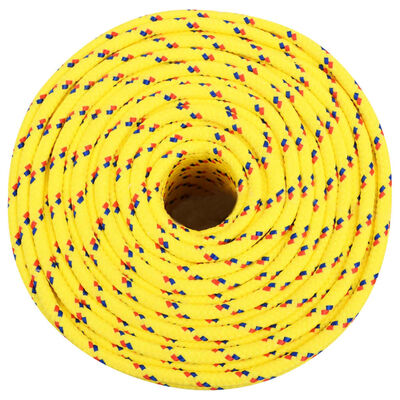 vidaXL Båttau gul 6 mm 100 m polypropylen