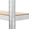 vidaXL Hyller 5 lag 3 stk sølv stål og konstruert tre