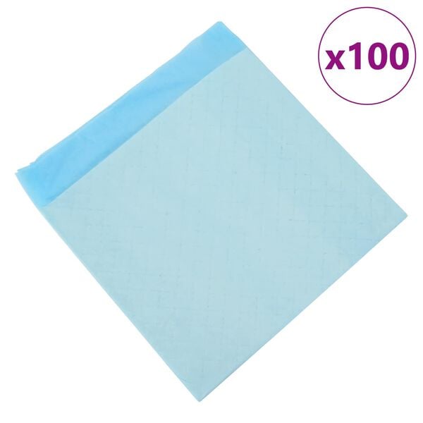 vidaXL Treningspad for kj&aelig;ledyr 100 pcs Bl&aring; og hvit 45 x 33 cm