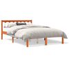 vidaXL Sengeramme uten madrass voksbrun 120x190 cm heltre furu