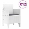 vidaXL Hage Spisegruppe 13 pcs Hvit Syntetisk rattan og Metall