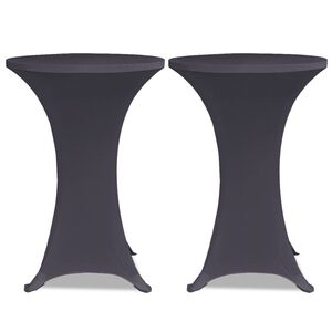 vidaXL Elastisk Bordduk 2 stk 60 cm Antrasitt