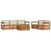 vidaXL Utend&oslash;rs sofa-sett 6 pcs Naturlig Solid akasietre
