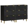 vidaXL Skjenker 2 stk svart 60x33x75 cm Konstruert tre