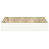 vidaXL Flytende vegghyller 2 stk eik og hvit 23x23,5x3,8 cm MDF
