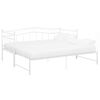 vidaXL Uttrekkbar ramme til sovesofa hvit metall 90x200 cm
