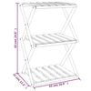 vidaXL Sammenleggbar hylle 3 lag brun 43x31x63 cm heltre akasie