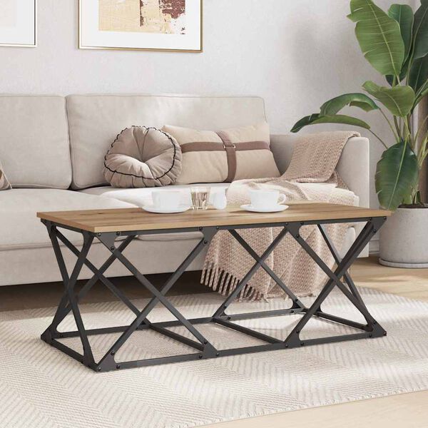 vidaXL Kaffebord Artisan Eik 100 x 49 x 40 cm Konstruert tre