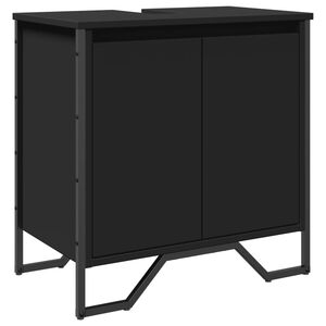 vidaXL Servantskap svart 60x35x60 cm konstruert tre