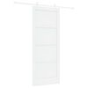 vidaXL Skyved&oslash;r Hvit 83 x 202 cm Heltre furu
