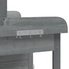 vidaXL Pottebord med skap gr&aring; 110,5x45x124,5 cm heltre gran