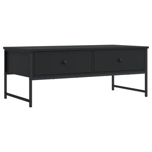 vidaXL Salongbord svart 101x49x39,5 cm konstruert tre