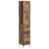 vidaXL Skapsett 2 stk. 34,5 x 34,5 x 90 cm Konstruert tre Gammelt tre
