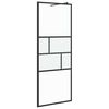 vidaXL Walk-in Dusjvegg Svart 80 x 195 x 0.5 cm Glass og Aluminium