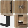 vidaXL Serviesskap Artisan Eik 69,5 x 34 x 90 cm Ingeni&oslash;rtre og jern