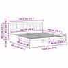 vidaXL Sengestamme med hodegjerde Brun 180 x 200 cm Massiv furu