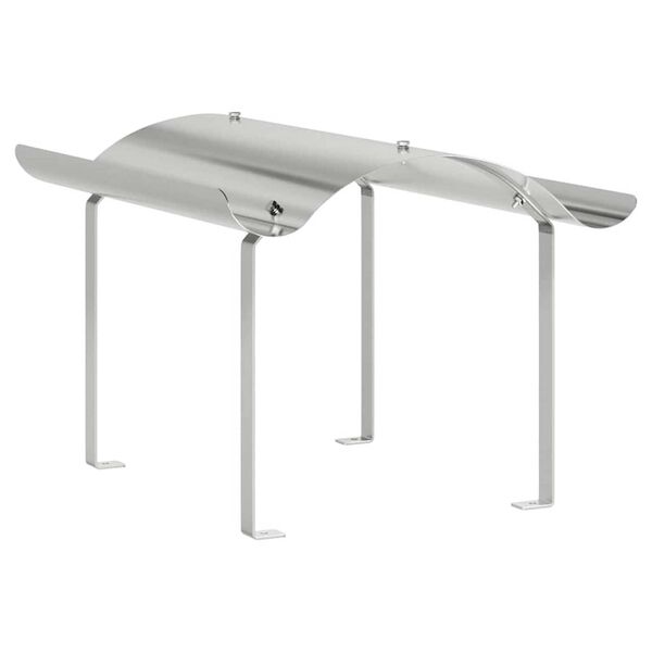 vidaXL Pipe hette s&oslash;lv 59,5 x 50 x 36,5 cm Rustfritt St&aring;l