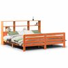 vidaXL Sengeramme uten madrass voksbrun 180x200 cm heltre furu