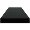 vidaXL Flytende vegghyller 2 stk svart 80x23,5x3,8 cm MDF