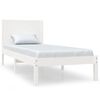 vidaXL Sengeramme uten madrass hvit 100x200 cm heltre furu