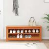 vidaXL Oppbevaringsbenk Vokset Brun 110 x 38 x 45,5 cm Massiv furu