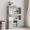 vidaXL Highboard betonggr&aring; 92x33x140 cm konstruert tre