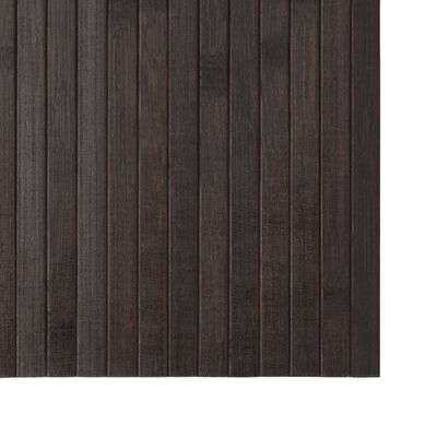 vidaXL Teppe rektangulær mørkebrun 100x100 cm bambus
