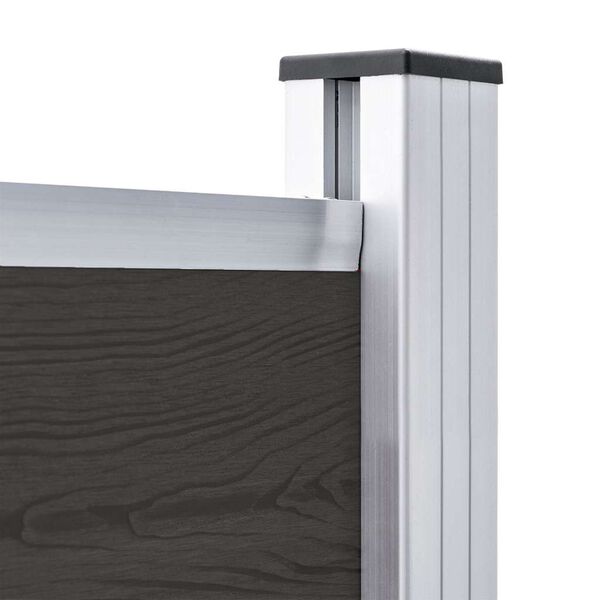 vidaXL Gjerdepanel WPC 175x146 cm svart