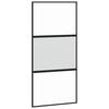 vidaXL Skyved&oslash;r svart 102,5x205 cm herdet glass og aluminium