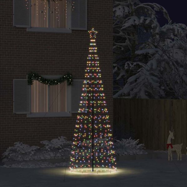 vidaXL LED Juletre med Bakkepler med 800 LED Flerfarget 400 cm Jern