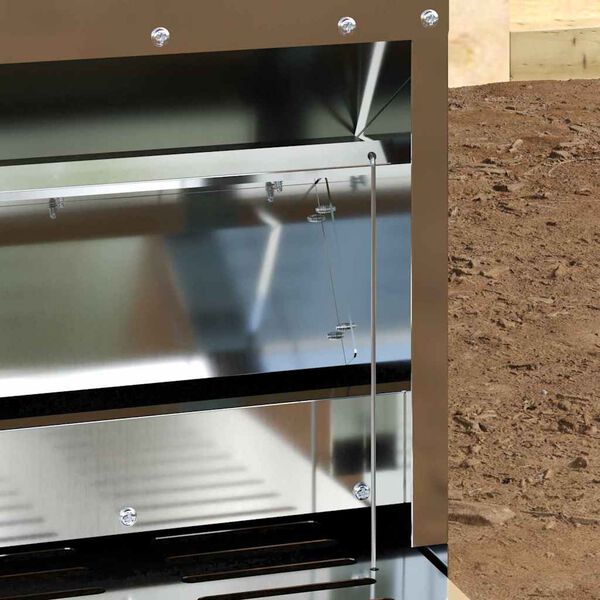 vidaXL Kylling Trampefr&oslash; s&oslash;lv 25 x 42 x 40 cm Galvanisert St&aring;l