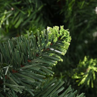 vidaXL Forhåndsbelyst kunstig juletre med kongler grønn 150 cm