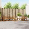 vidaXL Utend&oslash;rs sofa-sett 7 pcs Naturlig Solid akasietre