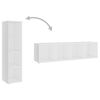 vidaXL TV-benksett 3 deler hvit konstruert tre