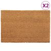 vidaXL D&oslash;rmatter 2 stk naturlig 40x60 cm tuftet kokosfiber