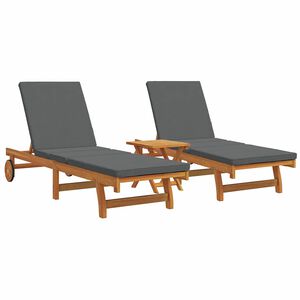 vidaXL Solstol 3 stk. Solid akasietre Brun