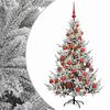 vidaXL Kunstig juletre med julekuler 120 cm 150 LED-lys Varmhvit