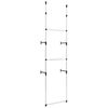 vidaXL Teleskopisk garderobesystem med stenger aluminium