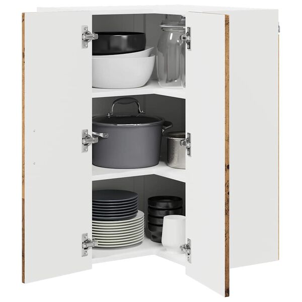 vidaXL Kj&oslash;kkenskap Gammelt tre 57 x 57 x 80 cm Konstruert tre