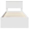 vidaXL Sengestamme med hodegjerde Hvit 100 x 200 cm Konstruert tre