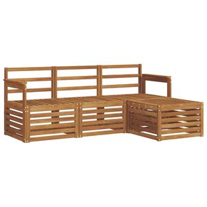 vidaXL Utend&oslash;rs sofa-sett 4 stk. Naturlig