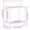 vidaXL Pottebord med hyller 82,5x50x109,5 cm impregnert furu
