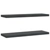 vidaXL Vegghyller 2 stk 75x23,5 cm svart rustfritt st&aring;l