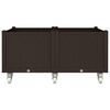 vidaXL Plantekasse med hjul brun 100x80x54 cm PP
