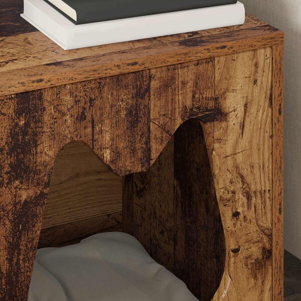 vidaXL Katt Hus Gammelt tre 42,5 x 40 x 53,5 cm Konstruert tre