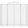 vidaXL Gabionkurver buede 20 stk 200x50x160/180 cm galvanisert jern