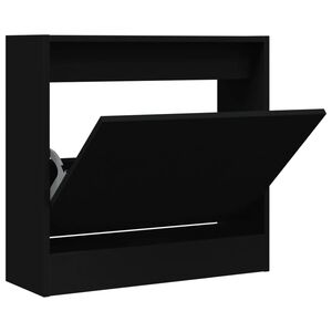 vidaXL Skoskap svart 60x21x57 cm konstruert tre